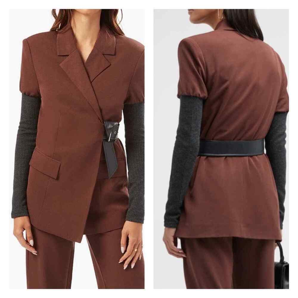 WEWOREWHAT Rib-sleeve Belted Blazer Size Small New with Tags‎